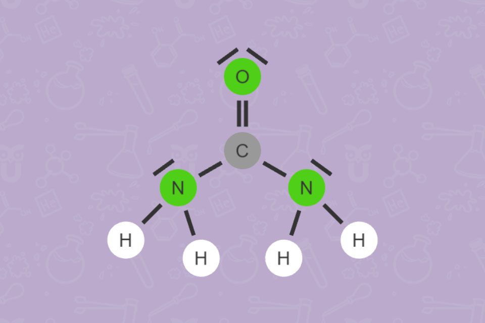 Strukturformel von Harnstoff