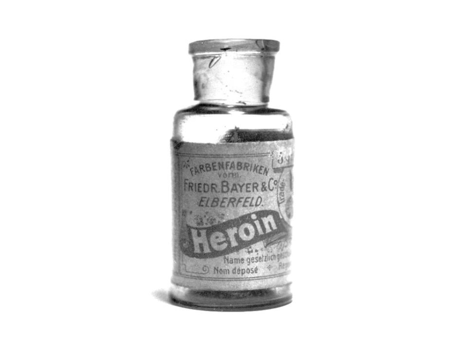 alte Werbung für Heroin