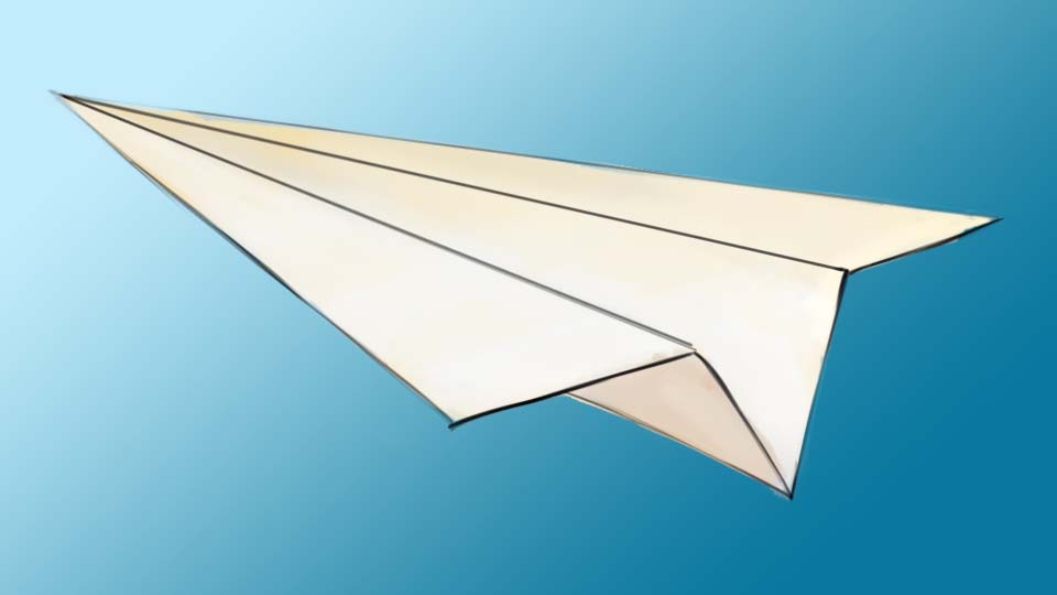 Bastelanleitung für einen Papierflieger Deutsch SchuBu