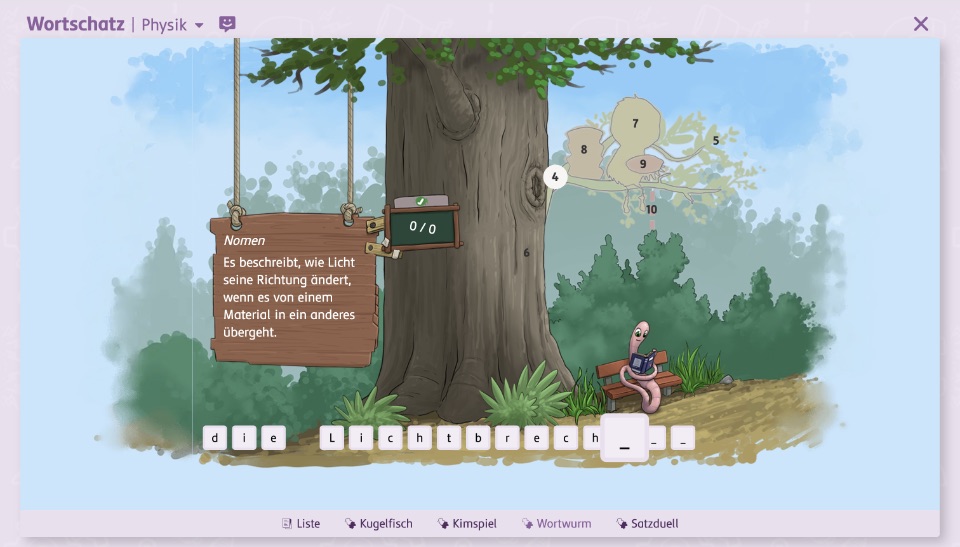 Screenshot: Wortwurm